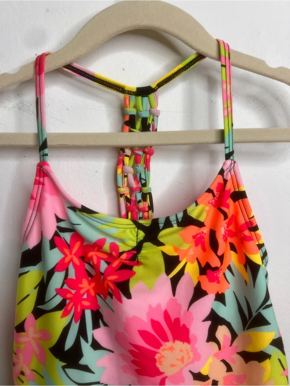 Art Class Girls Sunrise Blooms One Piece Swimsuit Size L | 10-12